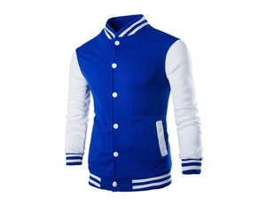 Vestes universitaires d'hiver pour hommes personnalisées très vendues - Logo sur le devant, couleurs et logo personnalisés, 100% coton-laine, style preppy, col rabattu - Product Image 6