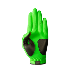 Golf Gloves Green PU Leather <b>Full</b> Finger Non <b>Slip</b> Breathable Unisex Sports Model Hook And Loop Closure - Product Image 6
