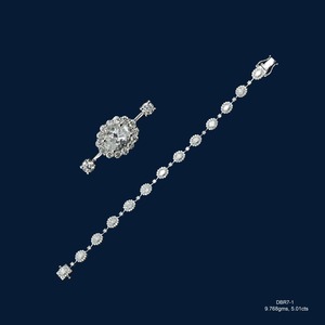 Pulsera de tenis de lujo con cristales solitarios, la más vendida, para mujer, ideal como regalo de boda o joyería nupcial, disponible para la venta. - Product Image 1
