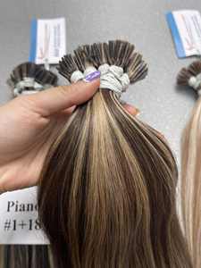 Cheveux à pointes en kératine de couleur personnalisée, mélange piano, 100% cheveux humains, cheveux vierges vietnamiens, fournisseur de cheveux, produit haut de gamme - Product Image 2