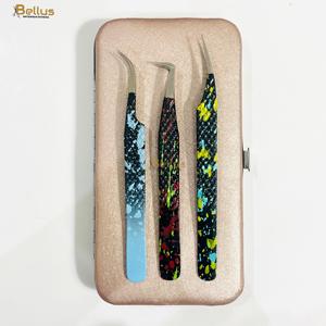 Professional Lash Tweezers Stainless Steel Serrated Tip Diamond Grip Eyelash Extension Tool Custom Logo - Product Image 3