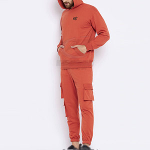 Vêtements de sport d'hiver actifs pour hommes, survêtement à capuche uni avec tissu respirant, écologique et léger - Product Image 3