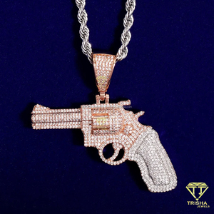 Pendentif Hip Hop Iced Out en argent sterling 925 avec diamants de laboratoire VVS, plaqué or et rhodium - Product Image 4