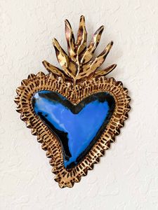 Brass Heart Inspiration Golden Heart <b>Wall</b> Decoration Crown Heart for Home <b>Decor</b> - Product Image 6