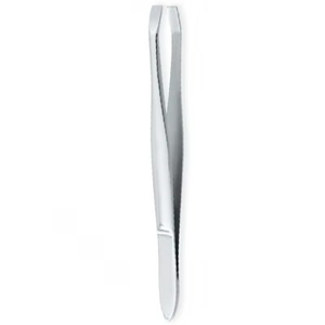 Pinzas de Punta Recta de Acero Inoxidable Plateado de Primera Calidad, Fáciles de Usar, Ligeras y Reutilizables para Cejas - Product Image 1