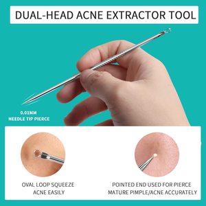 Blackhead Removal Tool Kit Pimple Popper Tool Professional High Quality Stainless Steel Pimple <b>Extractor</b> Blackhead And Whitehead - Product Image 4