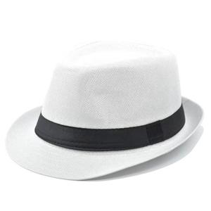 Fashion Polyester Fedora Hat for <b>Women</b> Men Classic Character Casual <b>Flat</b> Wide Brim Jazz <b>Cap</b> - Product Image 5