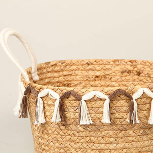 Best Choice Vietnam Woven Seagrass Eco-Friendly Durable <b>Baskets</b> for <b>Storage</b> Natural <b>Basket</b> Handle Organizer Home Decor - Product Image 6