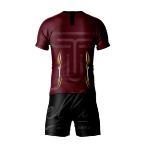 Conjunto de Uniforme de Fútbol de Manga Corta de Alta Calidad, Transpirable, de Malla, de Secado Rápido, Anti-UV, Azul Oscuro, con Estampado Digital - Product Image 6