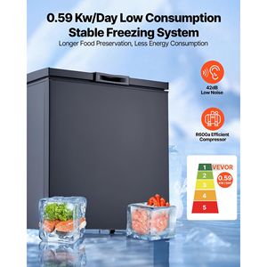 Congelatore Compatto da 5 Piedi Cubi con Apertura Superiore e 2 Cestelli Rimovibili, Congelatore a Pozzetto Regolabile - Product Image 2