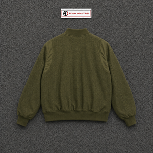 เสื้อแจ็คเก็ตวาร์ซิตี้สีเขียวมะกอกสุดหรู ทรงปกติ ปกคอพับ สีพื้น สวมใส่สบายๆ สำหรับฤดูใบไม้ร่วง พร้อมรับลมหนาว ทันสมัย - Product Image 6