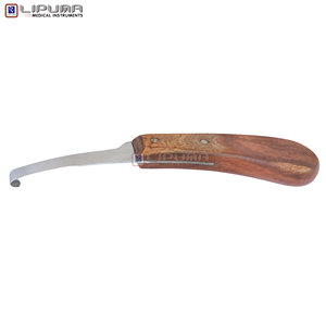 มีดตัดแต่งกีบม้าด้านเดียว ด้ามจับโค้งรับมือคนถนัดขวา ทำจากเหล็กกล้าไร้สนิม สำหรับตัดแต่งกีบม้า ปศุสัตว์ และสัตว์เลี้ยง - Product Image 4