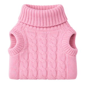 เสื้อสเวตเตอร์ถักลายเคเบิ้ลสำหรับสุนัข สีชมพู อุ่นสบายสำหรับฤดูหนาว เสื้อคลุมสัตว์เลี้ยงเนื้อนุ่ม เสื้อถักนิตติ้งสำหรับสุนัข เสื้อผ้าสำหรับสุนัขที่ให้ความอบอุ่นในสภาพอากาศหนาวเย็น - Product Image 6