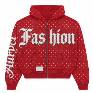 Premium Quality Men <b>Sun</b> Faded Oversized <b>Drop</b> Shoulder Rhinestone Hoodie 100% Cotton Custom Vintage Style Fashion Wear Men Hoodie - Product Image 3