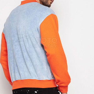 Chaqueta Letterman para Hombre, Estilo Casual Urbano, con Mangas en Contraste y Botones Cubiertos, a la Moda - Product Image 3