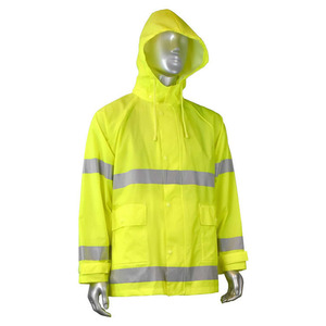 Veste de travail haute visibilité respirante en microfibre imperméable avec logo personnalisé, fermeture éclair, prix de gros - Product Image 4