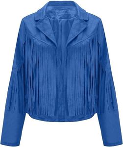 Chaqueta de Camisa Acolchada con Logotipo Personalizado, de Pana con Relleno de Algodón y Flecos Tejidos, Estilo Western para Mujer, Moda de Invierno, Prenda de Trabajo Auténtica - Product Image 3