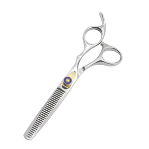 Kit de Herramientas de Barbería de Alta Calidad, Tijeras de Corte y Entresacado de Pelo con Recubrimiento de Titanio Azul, con Peine y Navaja, Kit de Salón de Barbería - Product Image 4