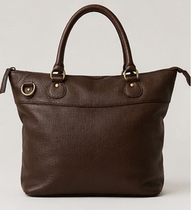 Sac fourre-tout tendance en cuir véritable pour femme, grande capacité, sac à bandoulière, sac à main à poignée supérieure, fermeture éclair, texture grainée, idéal pour la plage et les voyages - Product Image 1