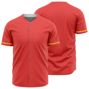 Maillot de baseball personnalisé avec nom et numéro d'équipe, col en V, protection UV, pour hommes et femmes, été, respirant, séchage rapide - Product Image 6