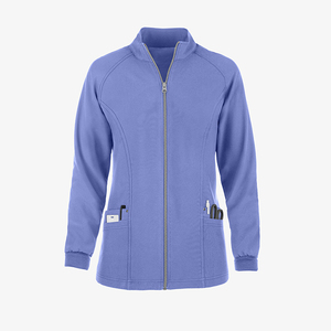 Blousons de travail pour femmes en molleton 100% coton, chauds pour l'hiver, avec col et fermeture éclair intégrale, deux poches, design tendance, vente chaude - Product Image 1