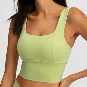2023 nueva llegada al por mayor sujetadores deportivos de verano para mujer Sexy Yoga correr sin costuras secado rápido Spandex transpirable antibacteriano - Product Image 2