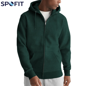 Custom Logo <b>Men's</b> Zipper Hoodie Heavyweight Cotton <b>Fleece</b> Blank Oversized Unisex Plain Full <b>Zip</b> Up Hoodies Sweatshirt Jacket - Product Image 6