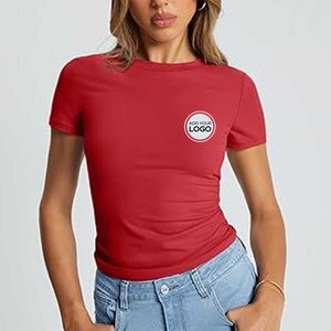 Camisetas Bella Canvas de Manga Corta con Cintura Fruncida, 65% Algodón, 35% Poliéster, para Mujeres, Damas y Niñas - Product Image 4