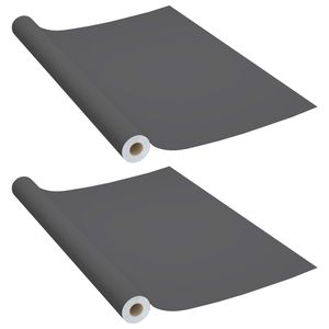 2pcs Films de meubles en PVC autocollants gris 196.9 "x 35.4"-Améliorez le style et la protection de vos meubles - Product Image 2