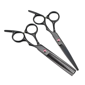 Ariston International 440C Stainless Steel Professional Barber Scissors Set Long Handle Right-Handed <b>Thinning</b> Shears for Hair - Product Image 1