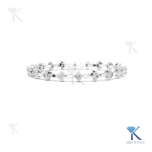 Lab Grown Diamond Filled Brilliant Cut Station Link Bracelet <b>Solid</b> <b>Gold</b> Fine Unisex Minimalist Luxury Jewelry Manufacturer - Product Image 5