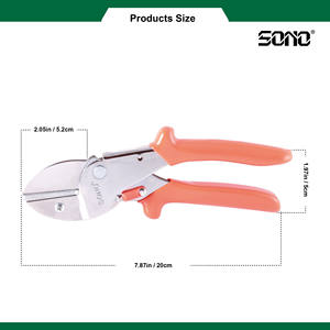 กรรไกรตัดกิ่ง SONO J332 สำหรับงานหนัก ตัดกิ่งหนา ใบมีดเหล็กกล้าคาร์บอน ชุบโครเมียม ด้ามเหล็กพีวีซี รับผลิตแบบ OEM - Product Image 4