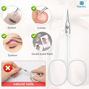 Tijeras Modernas para Cutículas y Uñas con Recubrimiento Blanco, Herramienta de Manicura de Precisión de Acero Inoxidable para el Cuidado de Uñas en Salones de Belleza - Product Image 4