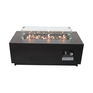 Table de foyer extérieur en acier de 16 po de hauteur x 42 po de largeur avec couvercle, foyer durable pour usage extérieur - Product Image 2