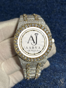 AARVA JEWELS รุ่นลิมิเต็ดอิดิชั่น นาฬิกาข้อมือผู้ชายสุดหรูสไตล์วินเทจ ประดับเพชร ตัวเรือนสแตนเลสสตีล ขนาด 28 มม. ระบบอนาล็อก ควอตซ์ กระจกแซฟไฟร์ - Product Image 1