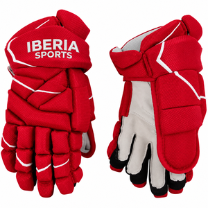 Guantes de Hockey sobre Hielo Rojos Premium IBERIA |   Guantes de Protección para Jugadores de Hockey |   OEM Personalizado al por Mayor - Product Image 1
