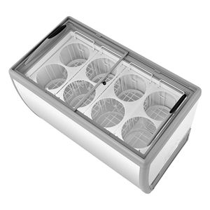 Congelador Comercial de Exhibición de 13.1 Pies Cúbicos, Vitrina para Helados y Gelato con Cerradura - Product Image 1