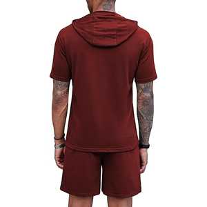 Ensemble décontracté streetwear pour homme : sweat à capuche et short en coton premium – Tenue d'été confortable et tendance pour la gym, le fitness et le quotidien - Product Image 2