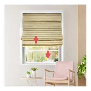 Juta Material Roman Blind com 80% Linho + 10% Linho + 10% Fibra De Bambu