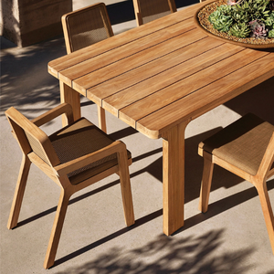 Square Dining <b>Table</b> Made of Durable <b>Solid</b> Teak <b>Wood</b> Modern Design Eco-Friendly for Villa Dining Rooms - Product Image 6