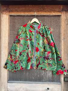 Veste kimono en velours à imprimé oiseaux, robe florale, cadeau pour demoiselle d'honneur - Product Image 4