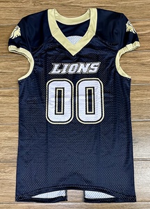 Custom Design <b>Mesh</b> American Football Jersey 100% Polyester Anti-Bacterial Quick Dry Breathable Plus Size <b>Short</b> Sleeve OEM - Product Image 3