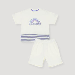 OZKIZ Vestido Estampado de Algodón 100% Estilo Coreano, Conjunto de Ropa Transpirable para Niñas de 6 a 9 Años, Moda de Verano, Venta al Por Mayor - Product Image 1