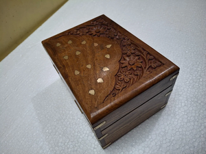 Decorative Wooden <b>Box</b> Handmade Carved Storage <b>Box</b> For Jewelry <b>Keepsake</b> Gifts Home Decor And Multipurpose Use - Product Image 5