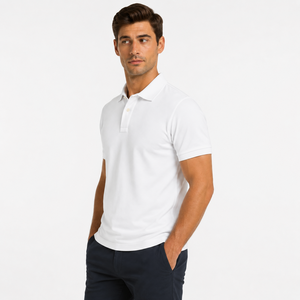 Camisa polo elegante para hombre, adecuada para oficina y uso informal, costuras duraderas, mezcla de algodón transpirable para comodidad durante todo el día, OEM - Product Image 4