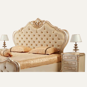 Cama King Size Clásica de Lujo, Tapizada y Personalizada, con Cabecera Acolchada y Estructura de Madera Sólida - Product Image 2