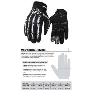 Gants de moto en cuir respirants et antidérapants pour l'été, compatibles écran tactile, motif Festival Rose Ghost Claw Cross, vente directe usine - Product Image 4