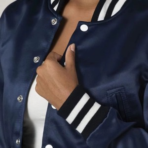 Women Letterman Varsity Jacket Custom Baseball College Coat Wool Blend Fashion Outerwear OEM ODM Sample Service - Product Image 1