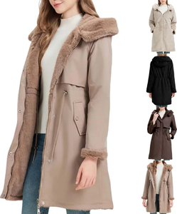 Manteau long en laine écologique pour homme ASMAT ENTERPRISES, col rabattu, boutons recouverts, manteau d'hiver de luxe, longueur genou, mélange de fibres - Product Image 1