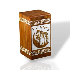 Urne funéraire artisanale en bois de rose, boîte en bois Arbre de Vie, urne artisanale - Product Image 6